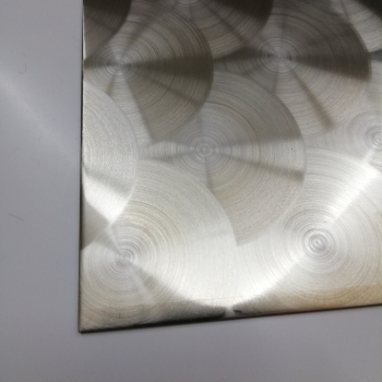 Edelstahlblech D50 marmoriert 0,8mm stark Pfauenauge